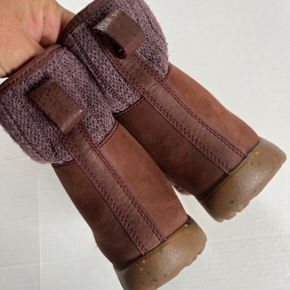 Chaco Sz 7 Barbary Women Mahogany Waterproof Leather Ankle Boots Shoes - Picture 4 of 7